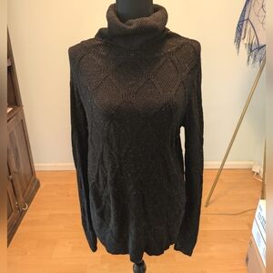 Black turtle neck sweater